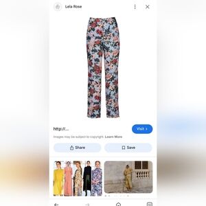 NWT Pearl by Lela Rose Floral Print Pants sz 12